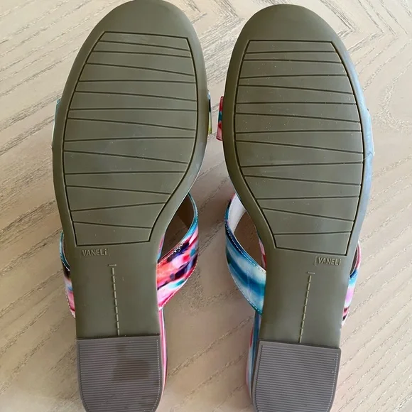 Camels Multi-Colored Patent Leather Slide Sandals/ Size 9 - Picture 5 of 8